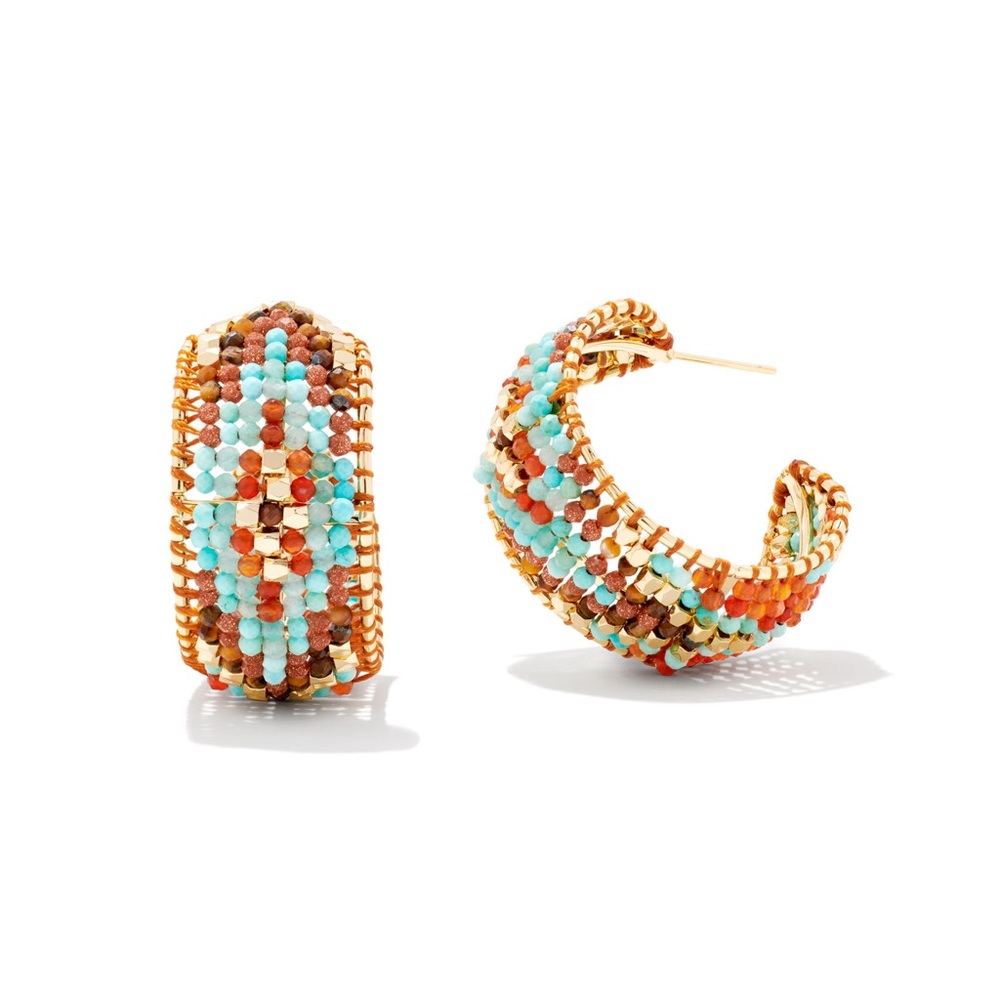 Kendra Scott Britt Beaded Hoop Earrings